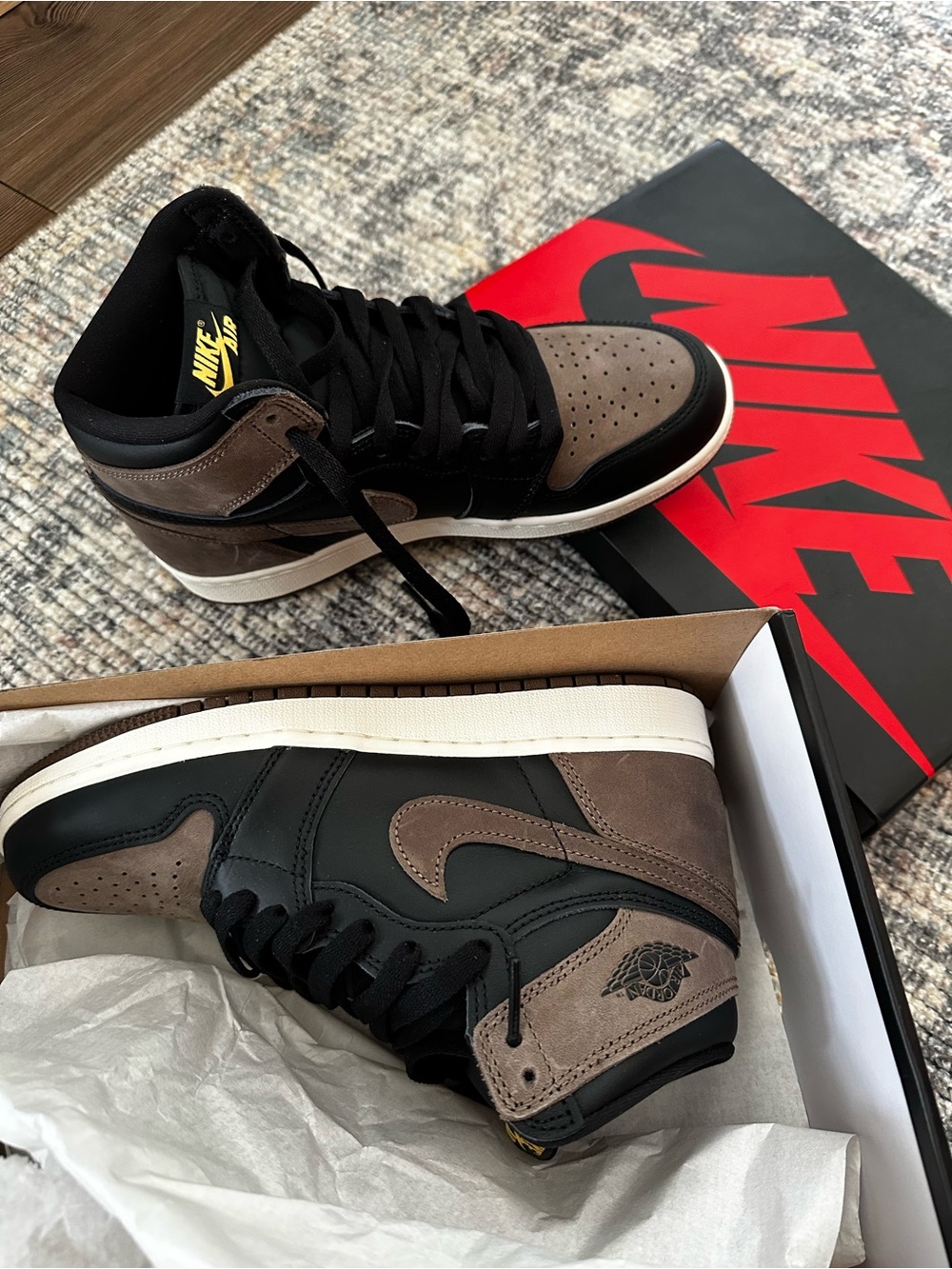 Nike Air Jordan 1 Mid — Black & Brown Sneakers
